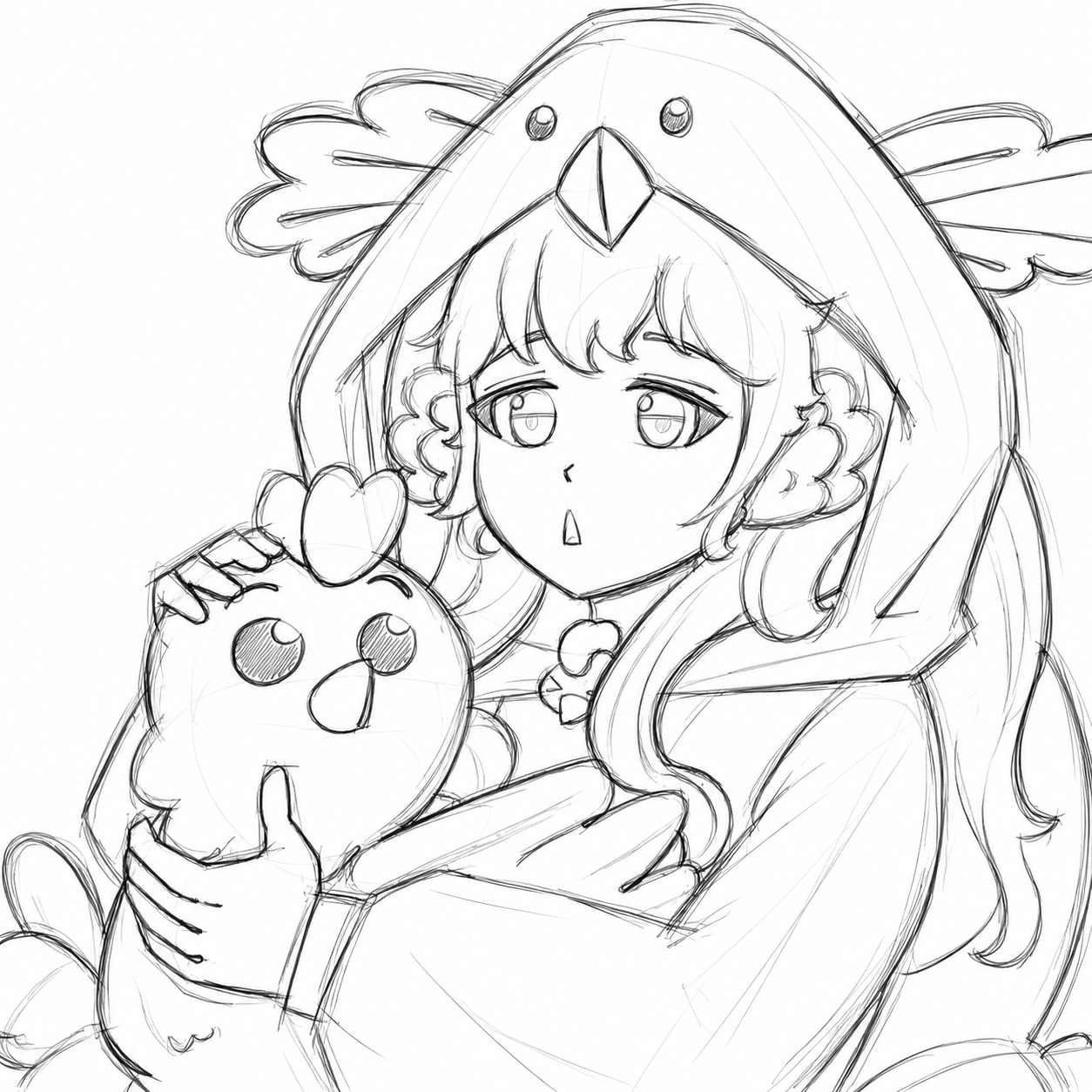 Rough Line Sketch & Posing.
