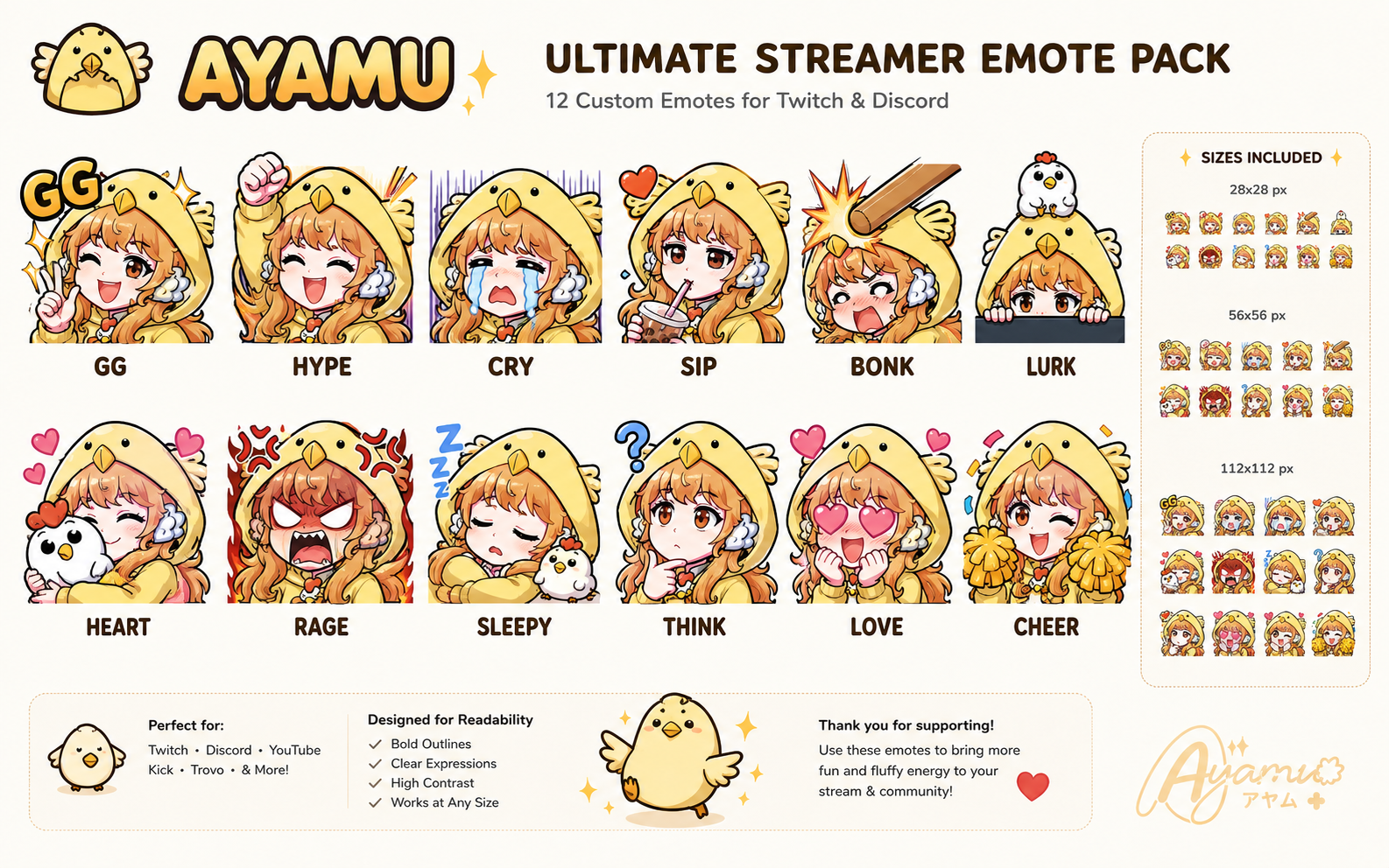 Ayamu Ultimate Streamer Emote Pack