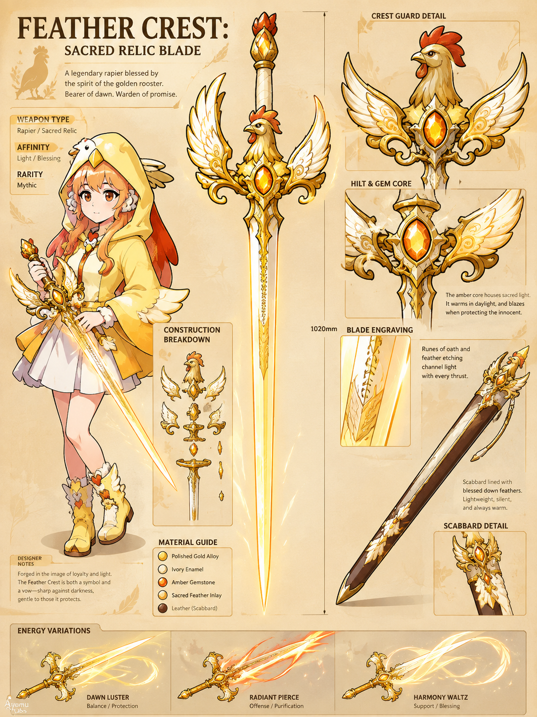 Detailed weapon orthographics and energy effects.