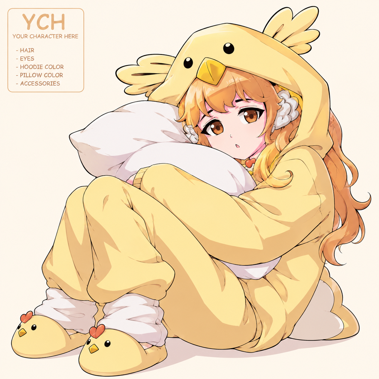 YCH: Oversized Hoodie Slumber Party